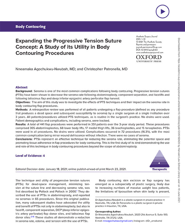 progressive tension suturing (PTS)
