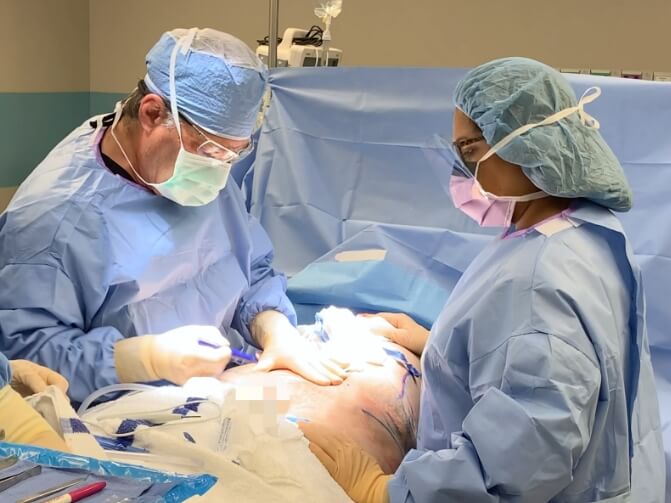 Dr. Christopher Patronella in surgery